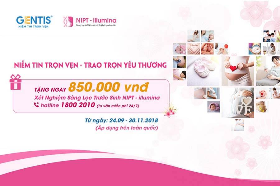 Chương trình ưu đãi dịch vụ sàng lọc trước sinh NIPT – illumina